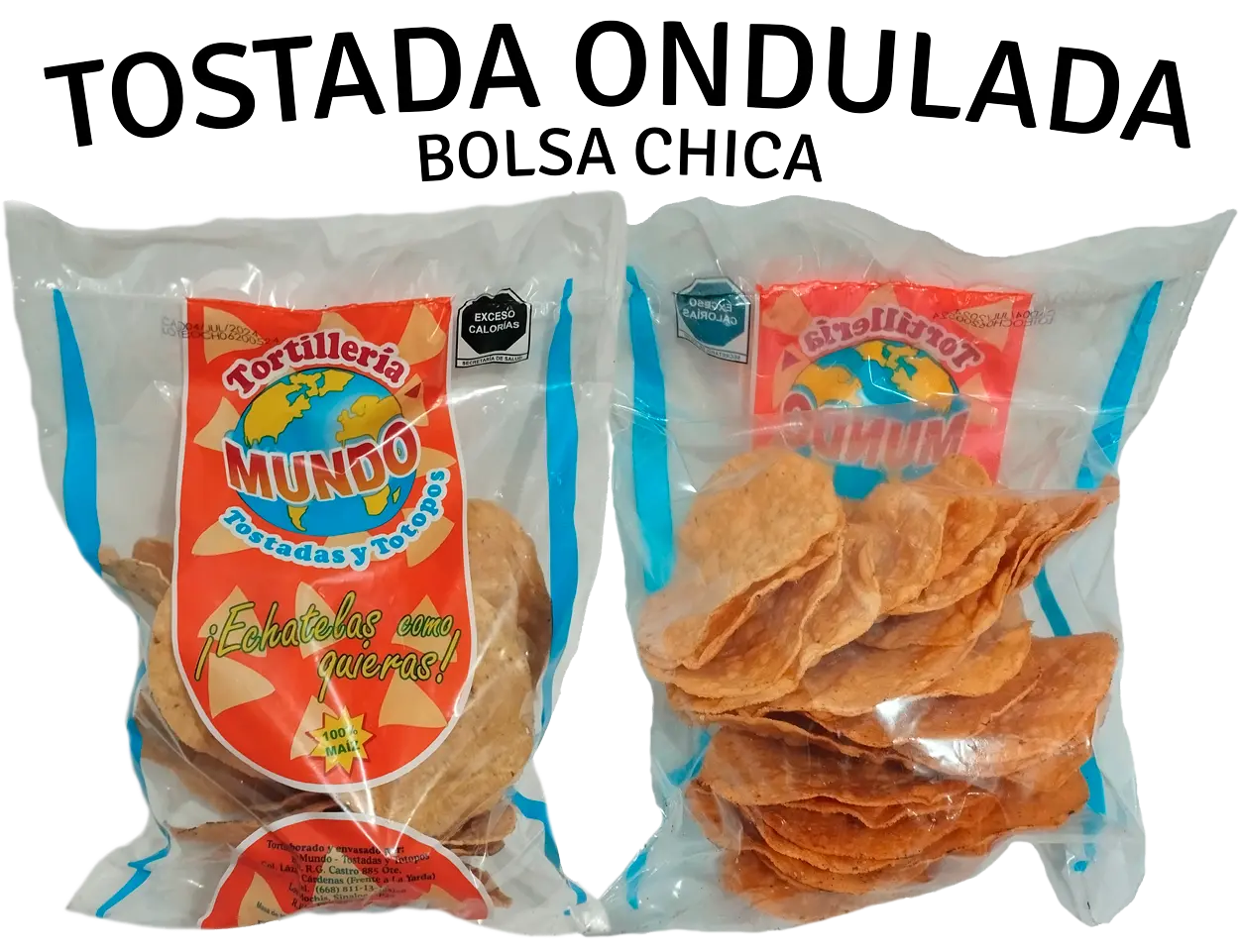 Fotografía tostadas onduladas grandes