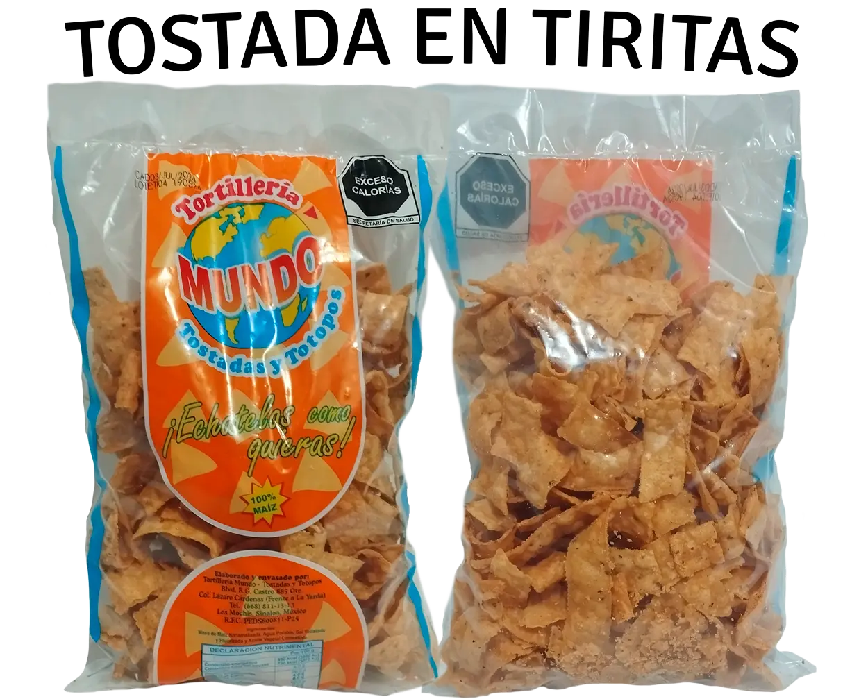 Fotografía tostadas en tiritas